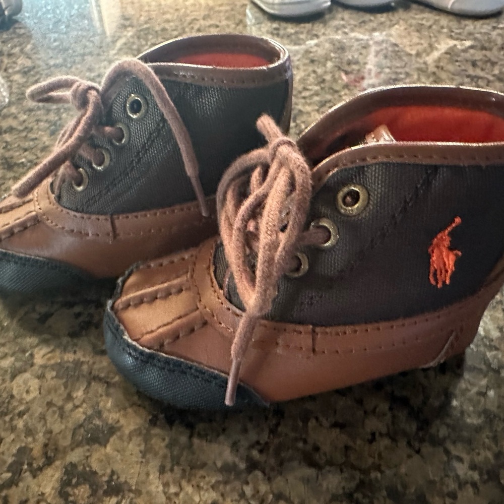 Polo by Ralph Lauren Black and Brown Kids Boots